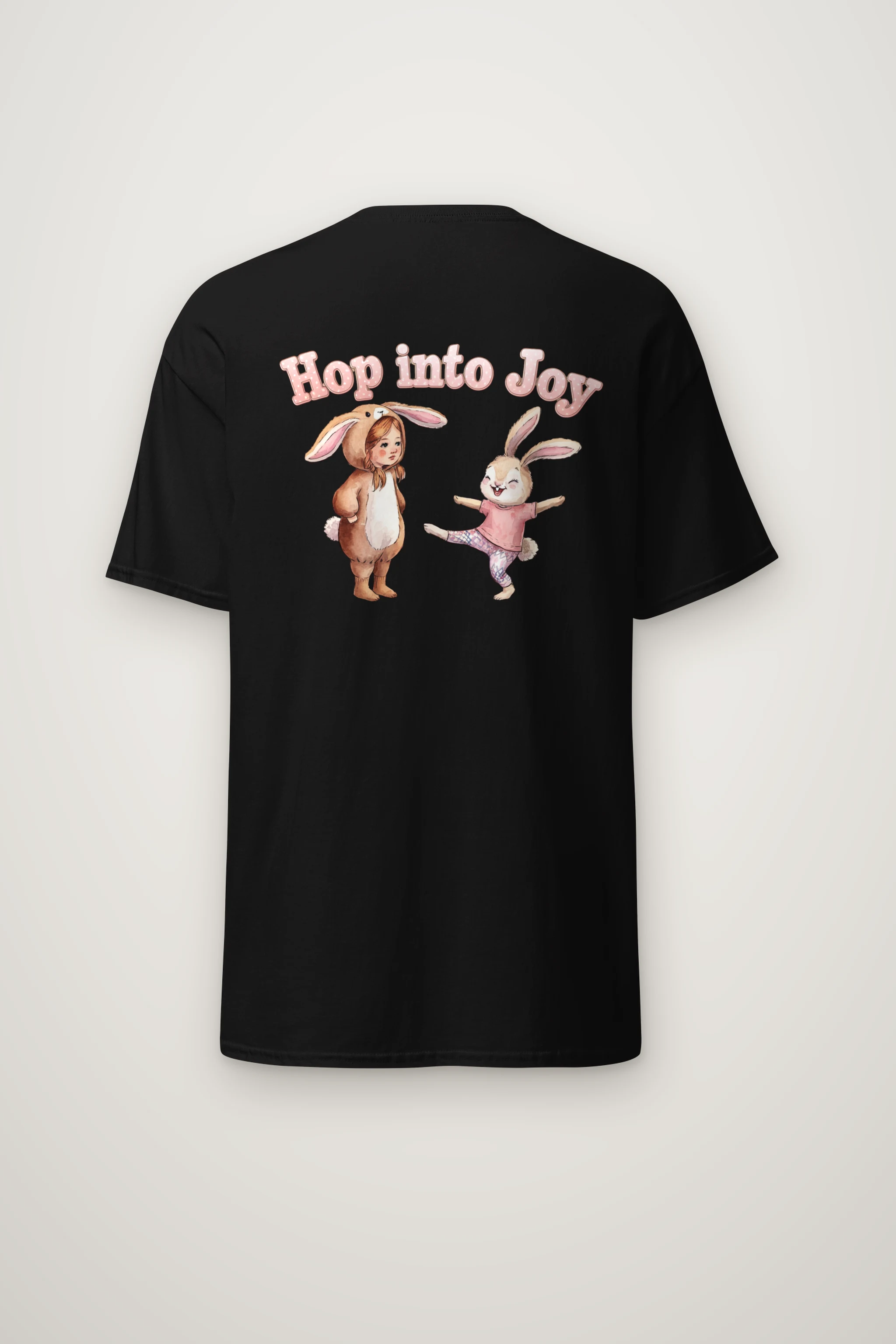 "Hop Into Joy" Heavyweight Unisex Crewneck T-shirt