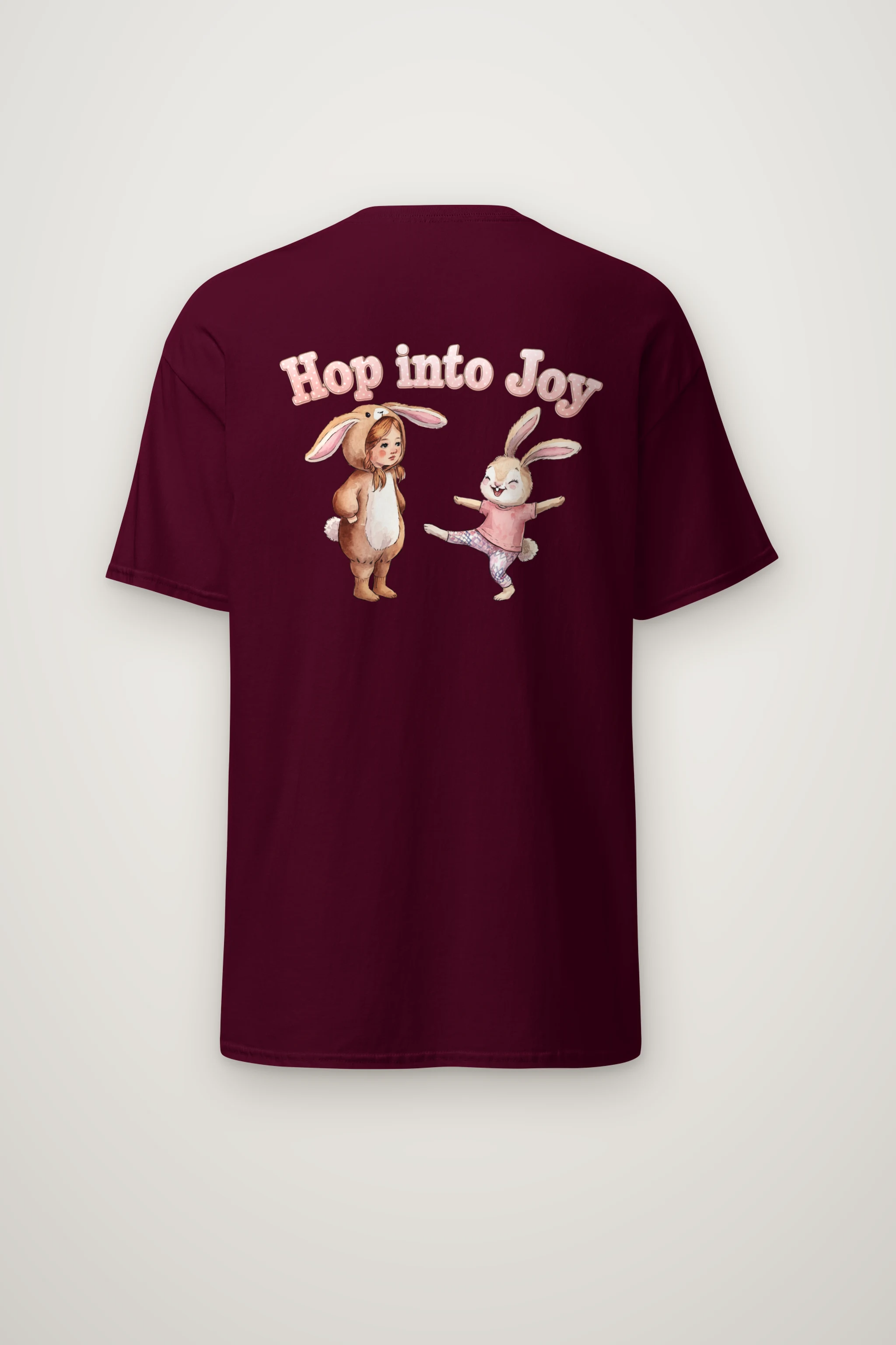 "Hop Into Joy" Heavyweight Unisex Crewneck T-shirt