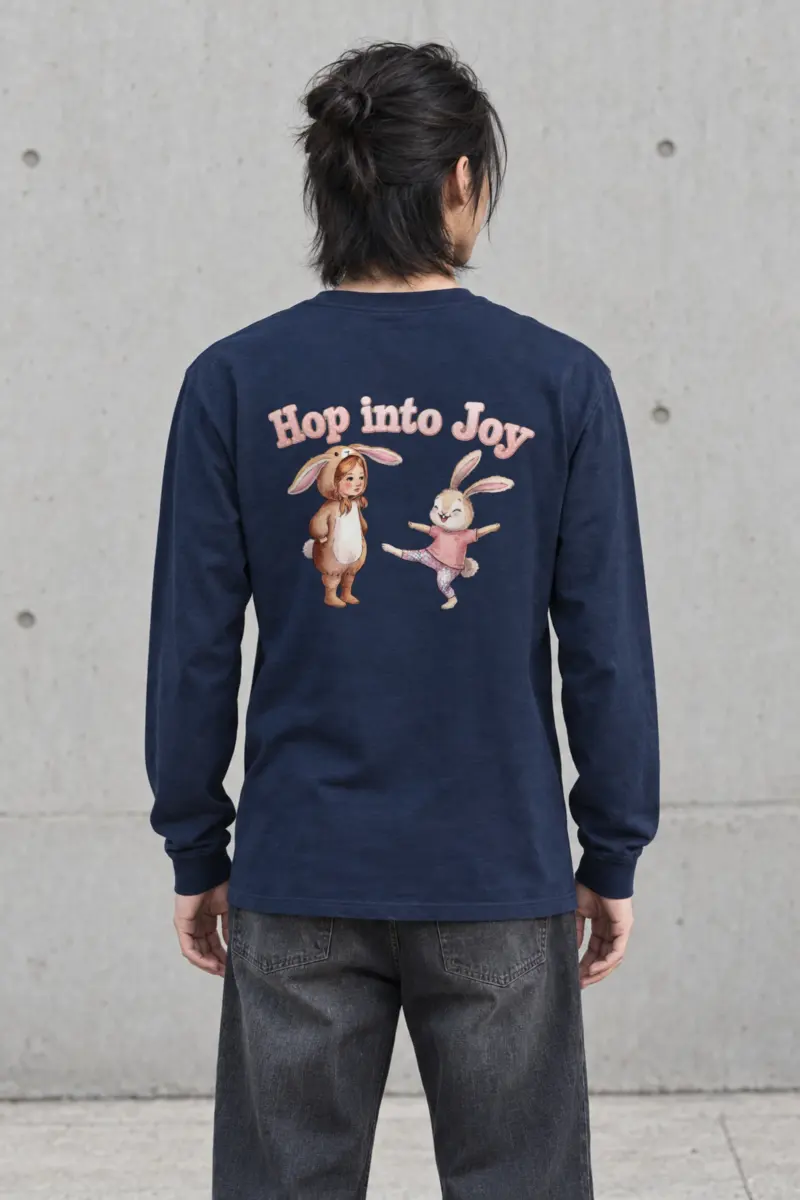 "Hop Into Joy" Unisex Longsleeve T-shirt