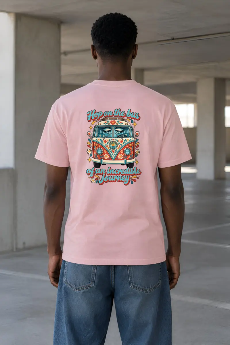 "Hop On The Bus" Heavyweight Unisex Crewneck T-shirt