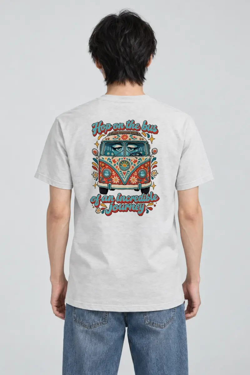 "Hop On The Bus" Heavyweight Unisex Crewneck T-shirt