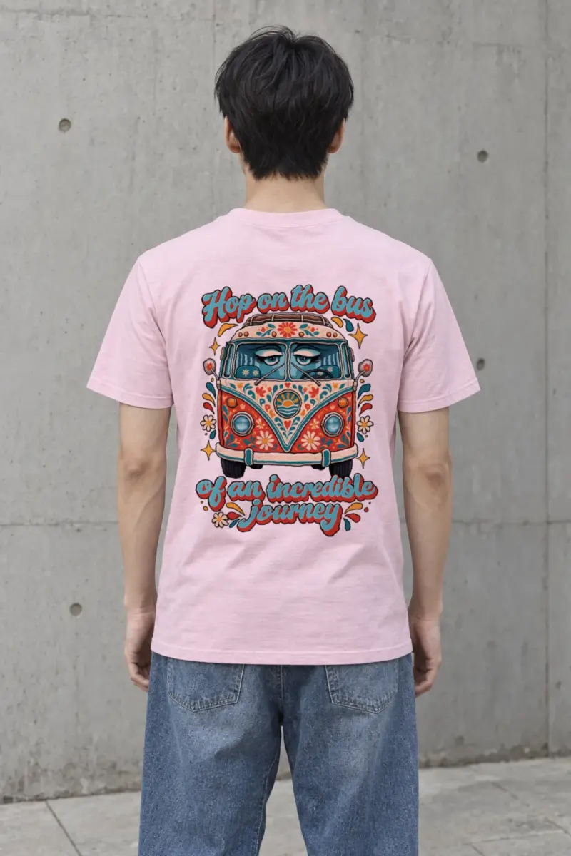 "Hop On The Bus" Heavyweight Unisex Crewneck T-shirt