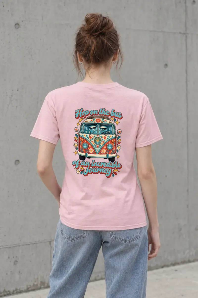 "Hop On The Bus" Heavyweight Unisex Crewneck T-shirt