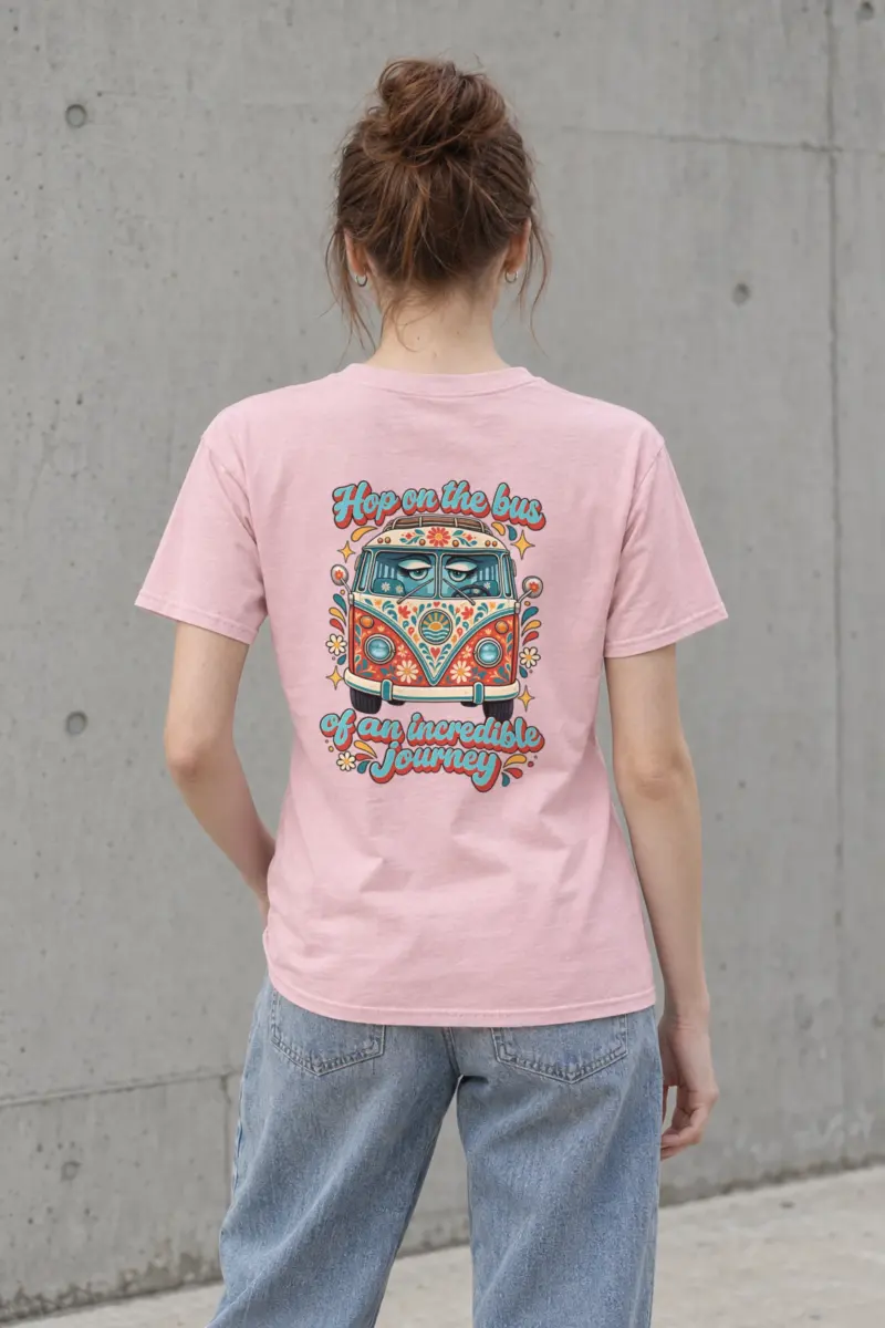 "Hop On The Bus" Heavyweight Unisex Crewneck T-shirt