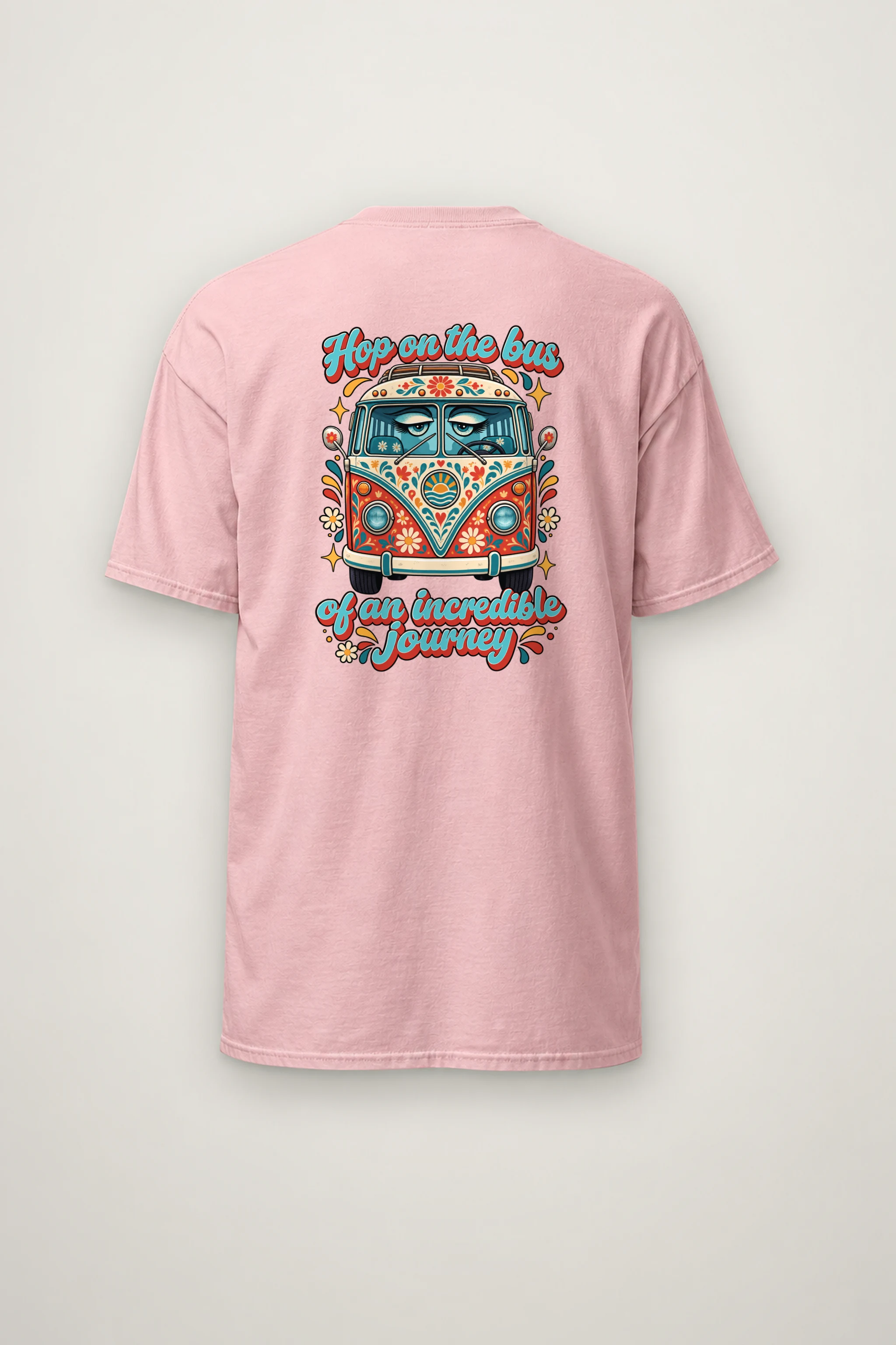 "Hop On The Bus" Heavyweight Unisex Crewneck T-shirt