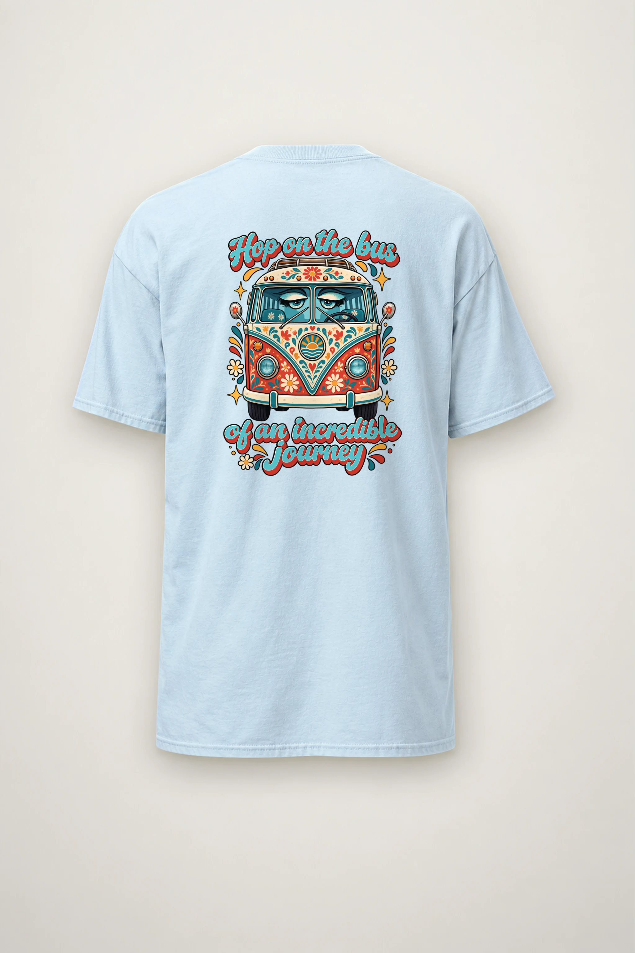 "Hop On The Bus" Heavyweight Unisex Crewneck T-shirt