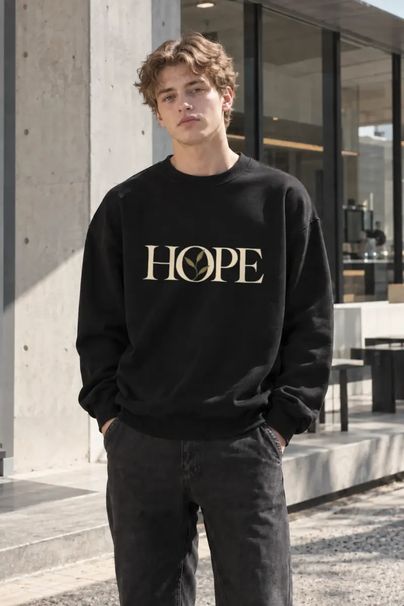 "Hope Botanical Serif" Heavy Blend Unisex Crewneck Sweatshirt | Gildan 18000