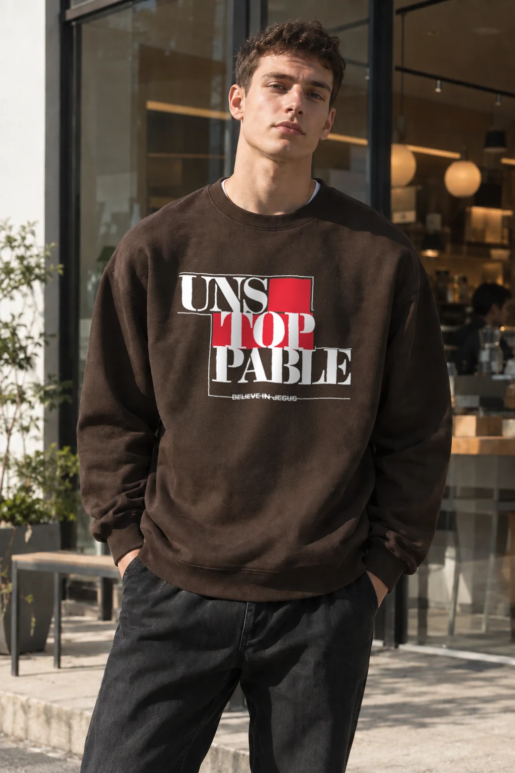 "Hope Typography" Heavy Blend Unisex Crewneck Sweatshirt | Gildan 18000