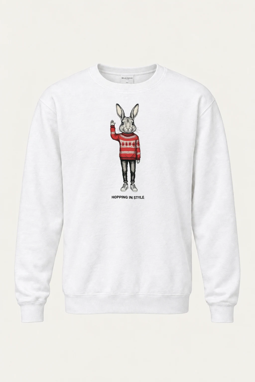 "Hopping In Style" Heavy Blend Unisex Crewneck Sweatshirt | Gildan 18000