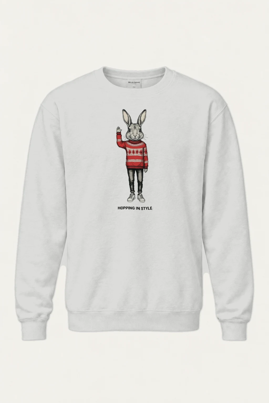 "Hopping In Style" Heavy Blend Unisex Crewneck Sweatshirt | Gildan 18000