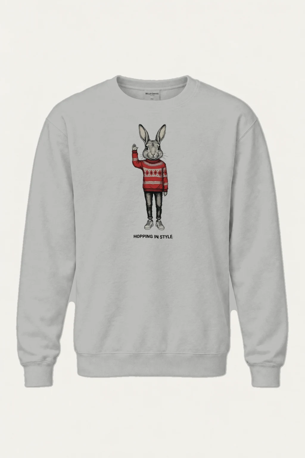 "Hopping In Style" Heavy Blend Unisex Crewneck Sweatshirt | Gildan 18000
