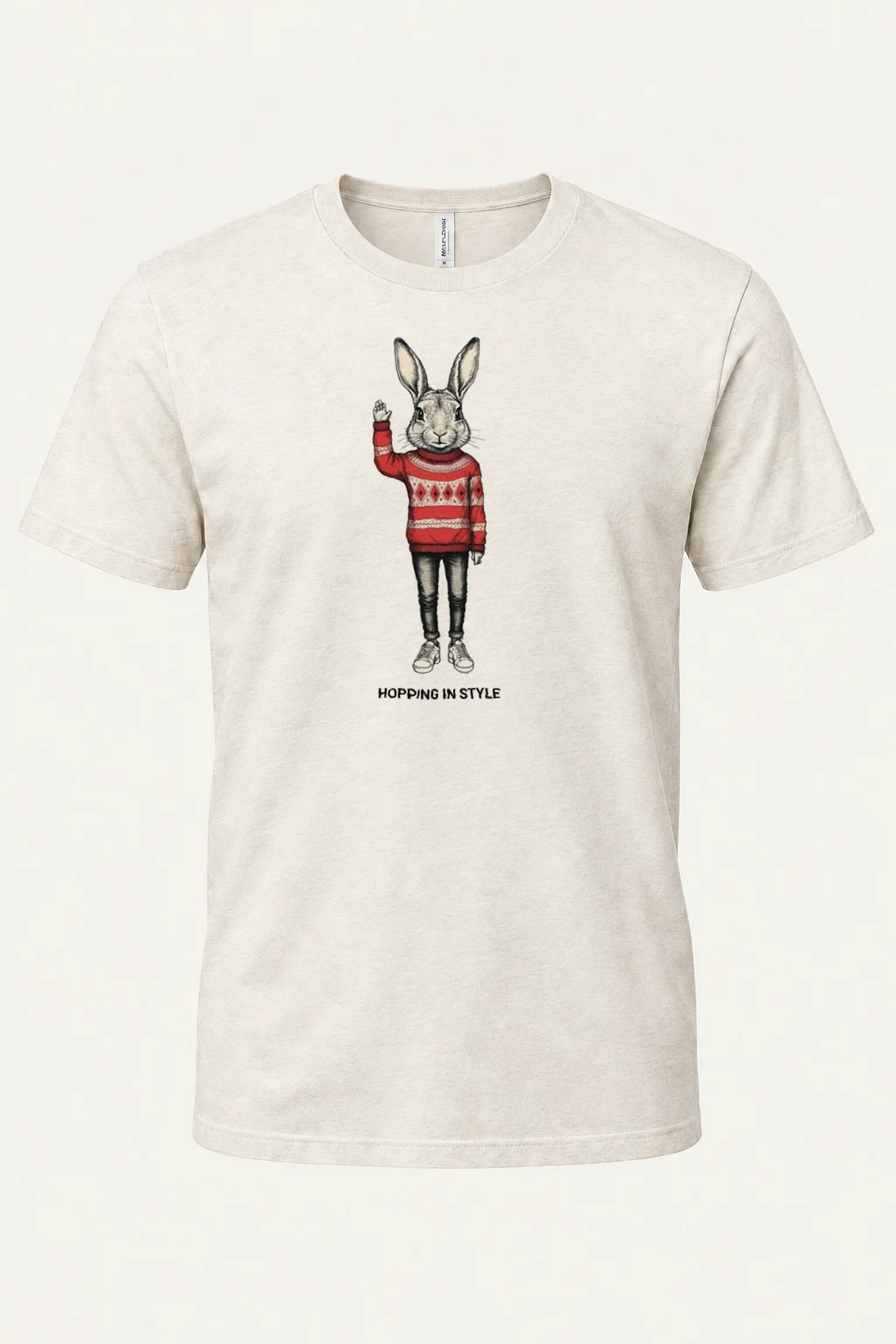 "Hopping In Style" Heavyweight Unisex Crewneck T-shirt | Gildan 5000