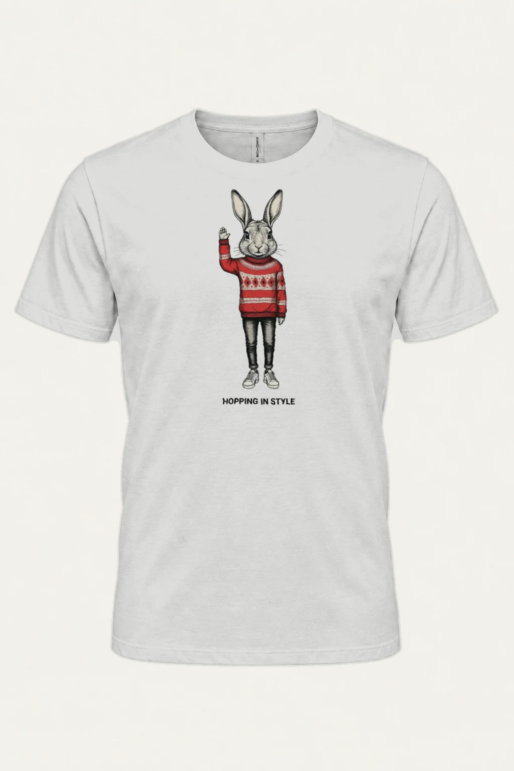"Hopping In Style" Heavyweight Unisex Crewneck T-shirt | Gildan 5000