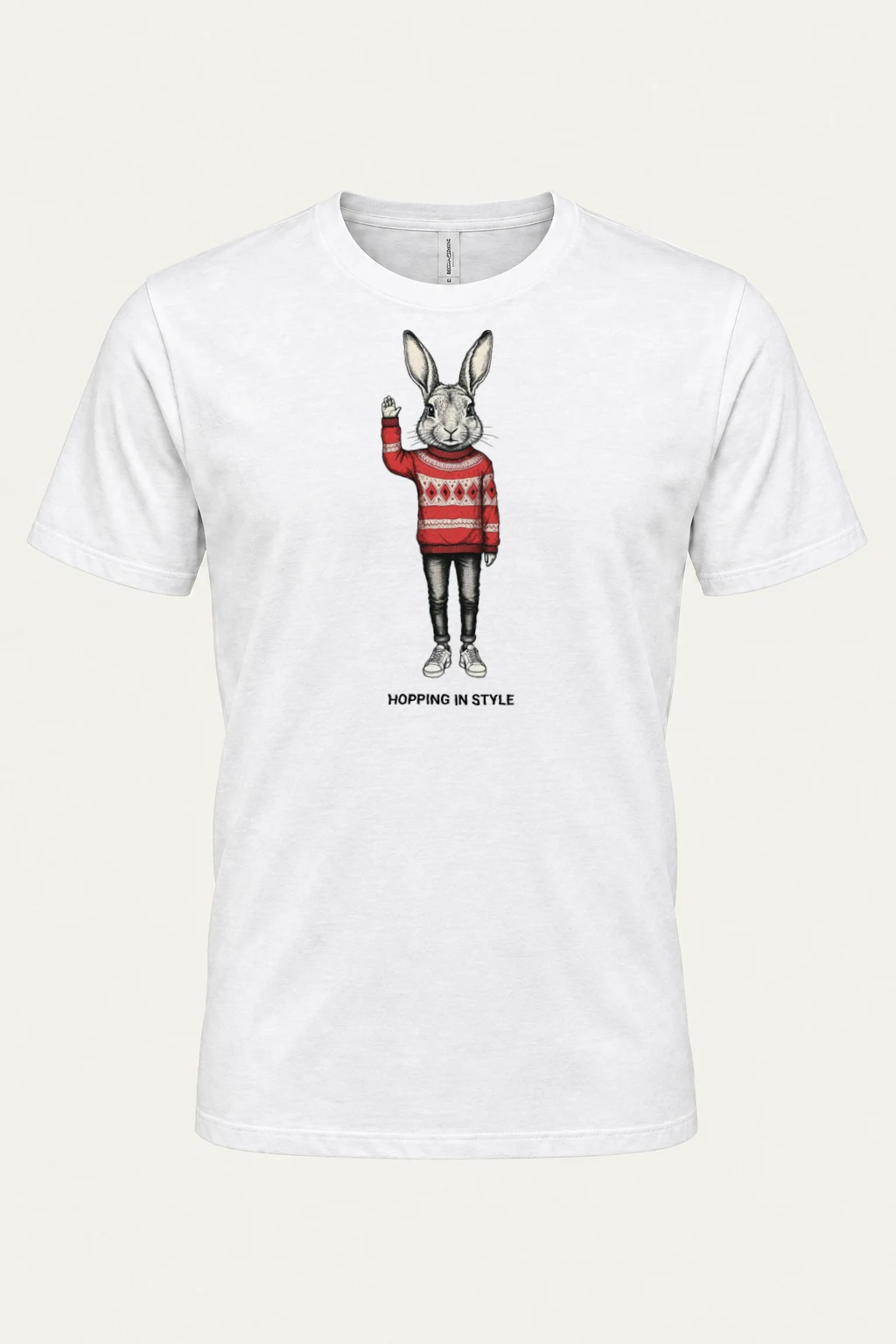"Hopping In Style" Heavyweight Unisex Crewneck T-shirt | Gildan 5000