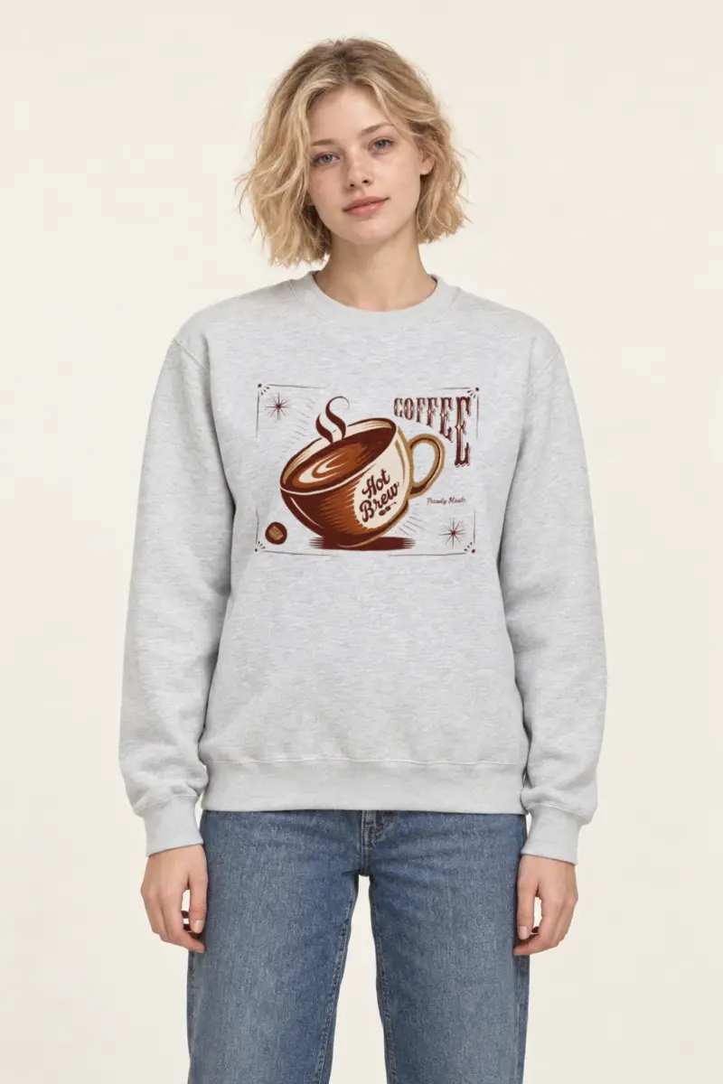 "Hot Brew Coffee" Heavy Blend Unisex Crewneck Sweatshirt