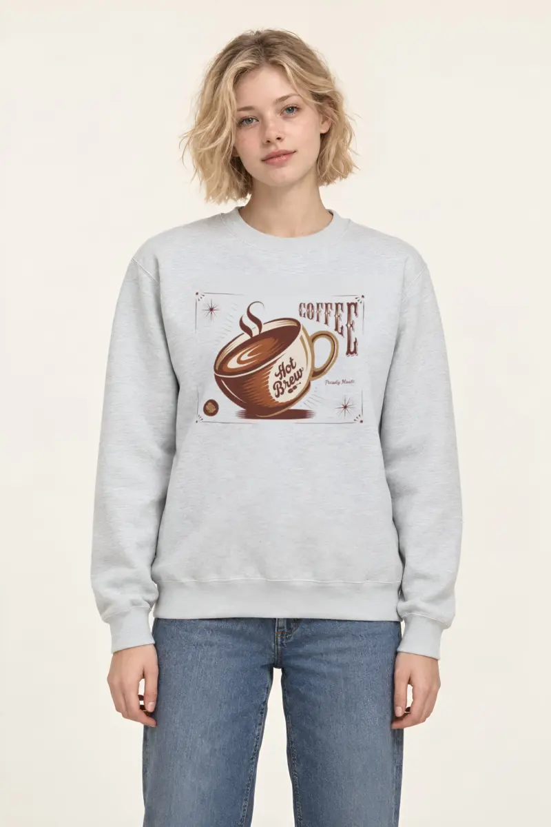 "Hot Brew Coffee" Heavy Blend Unisex Crewneck Sweatshirt