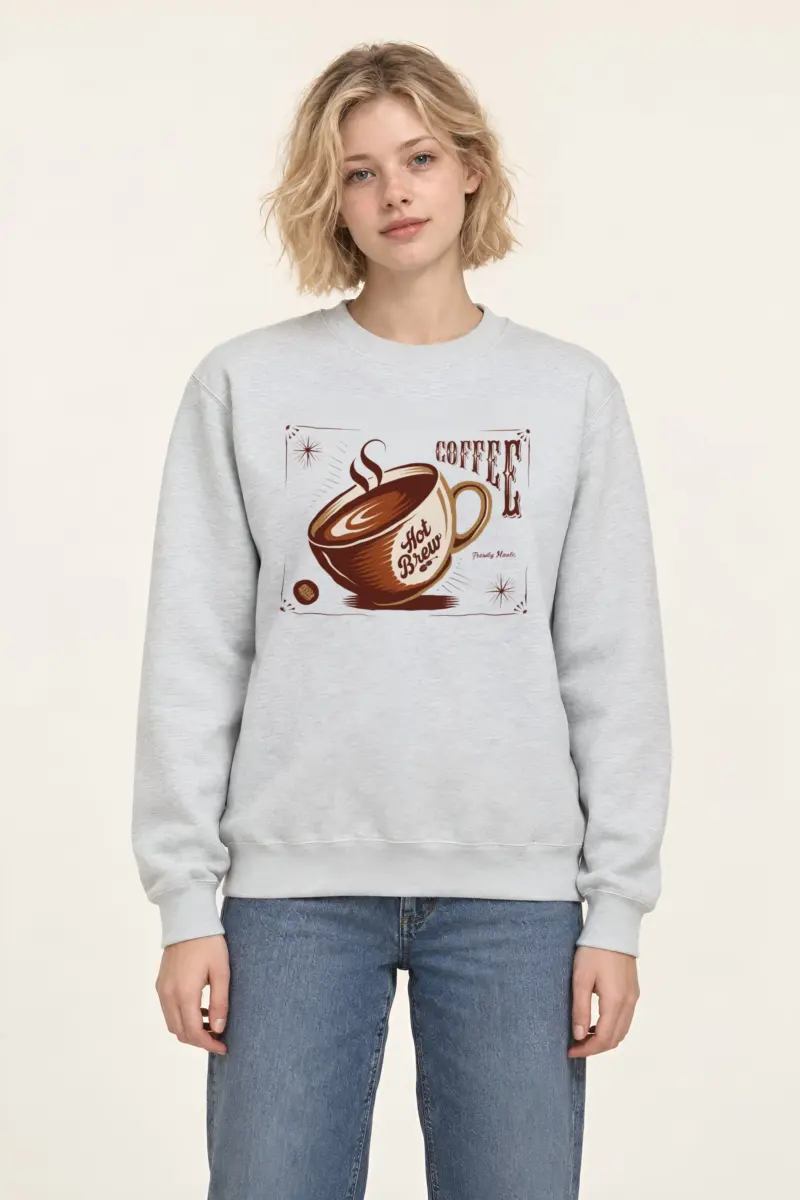 "Hot Brew Coffee" Heavy Blend Unisex Crewneck Sweatshirt