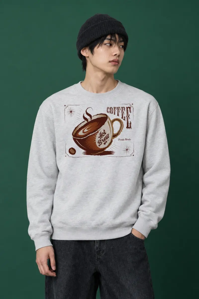 "Hot Brew Coffee" Heavy Blend Unisex Crewneck Sweatshirt | Gildan 18000