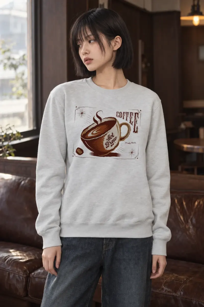 "Hot Brew Coffee" Heavy Blend Unisex Crewneck Sweatshirt
