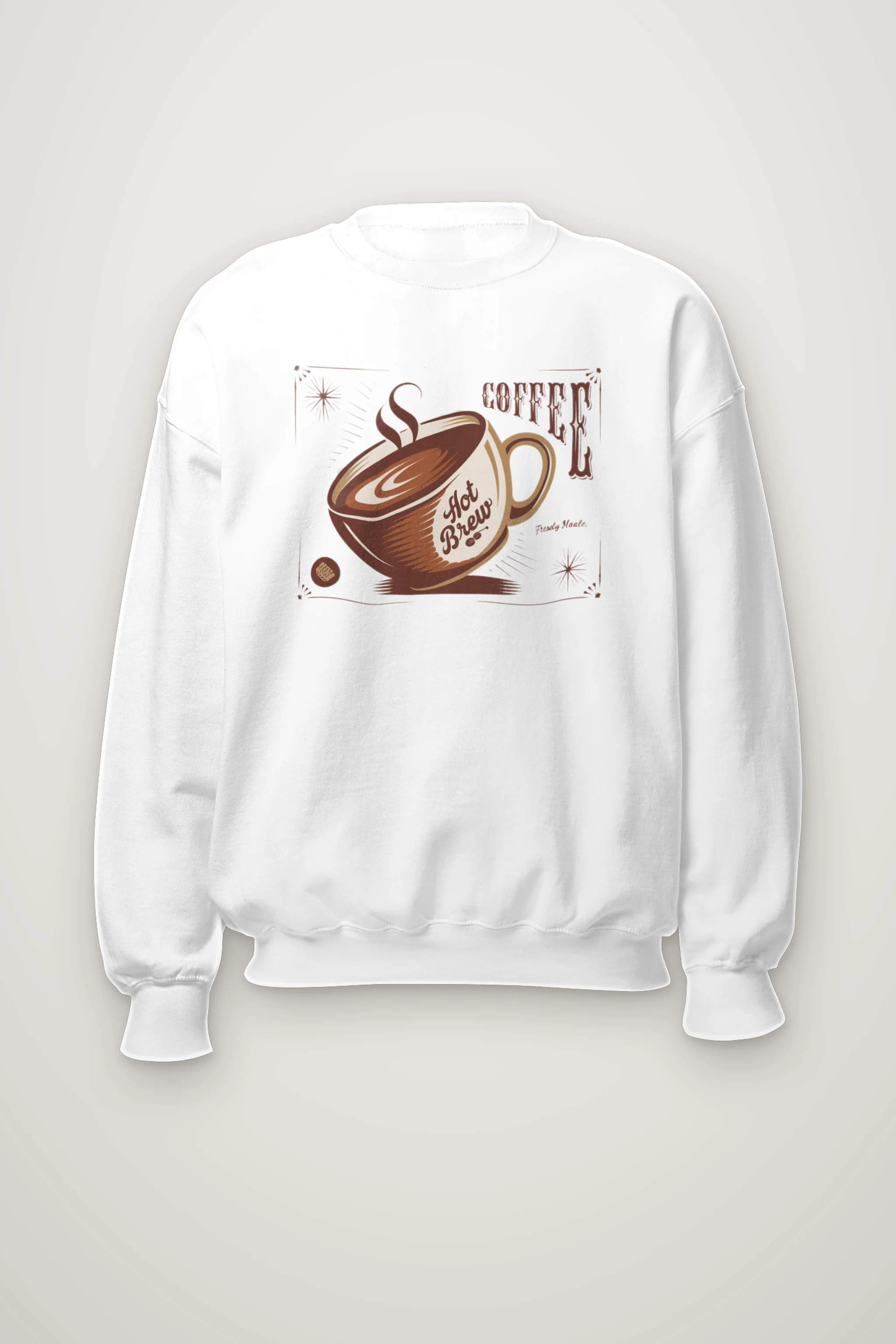 "Hot Brew Coffee" Heavy Blend Unisex Crewneck Sweatshirt