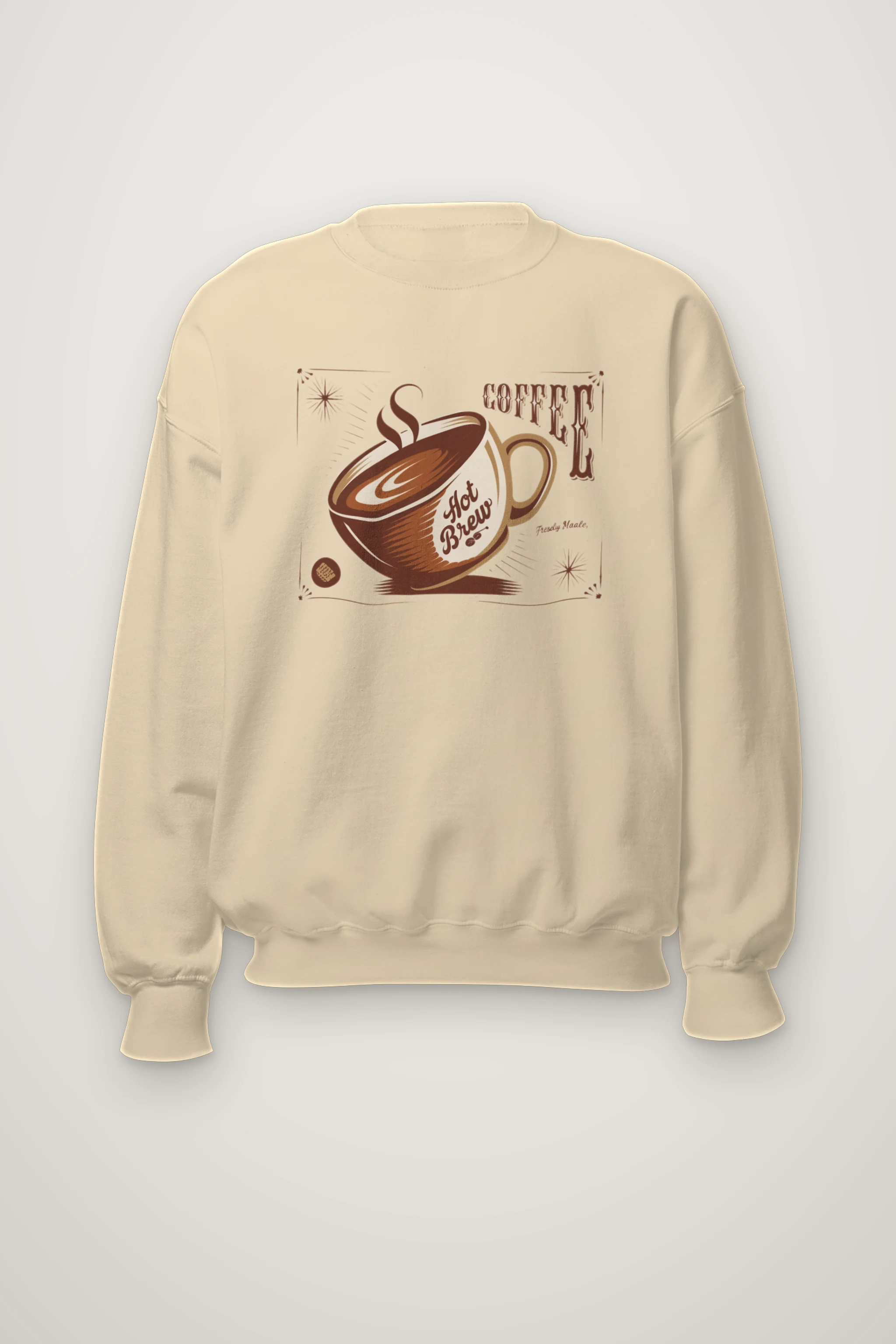 "Hot Brew Coffee" Heavy Blend Unisex Crewneck Sweatshirt