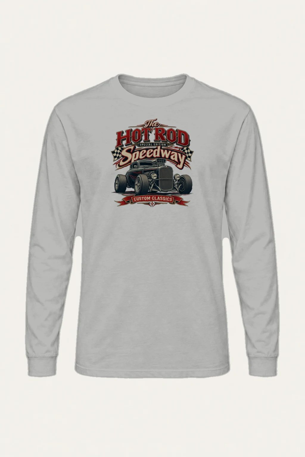 "Hot Rod Speedway" Unisex Longsleeve T-shirt | Gildan 2400