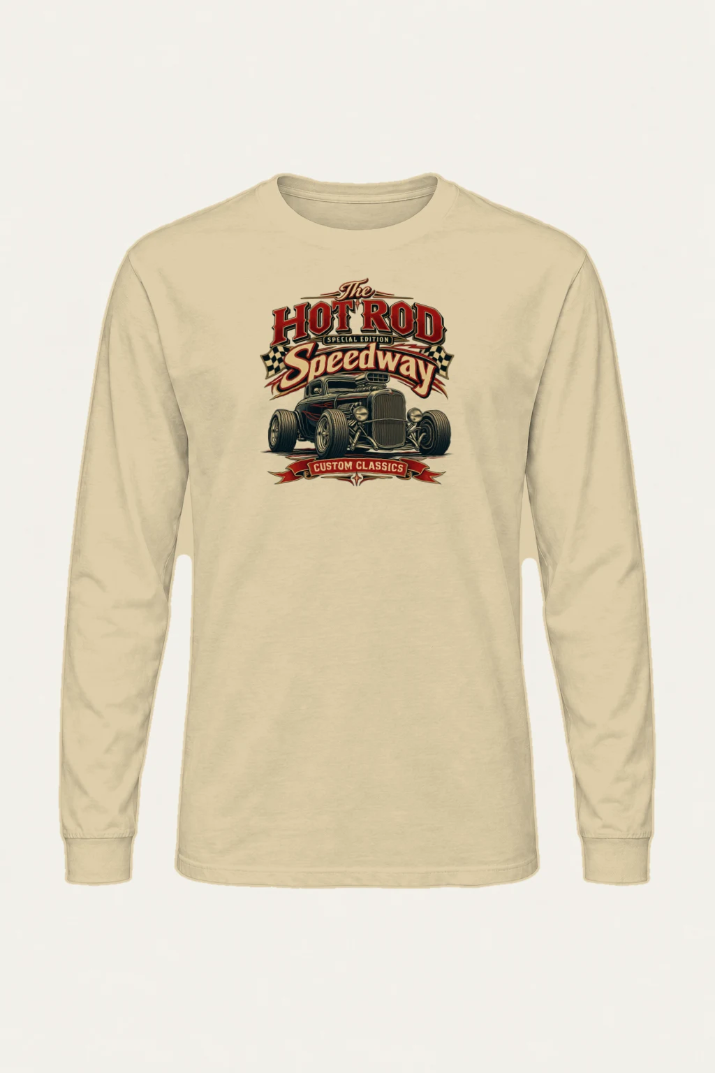 "Hot Rod Speedway" Unisex Longsleeve T-shirt | Gildan 2400