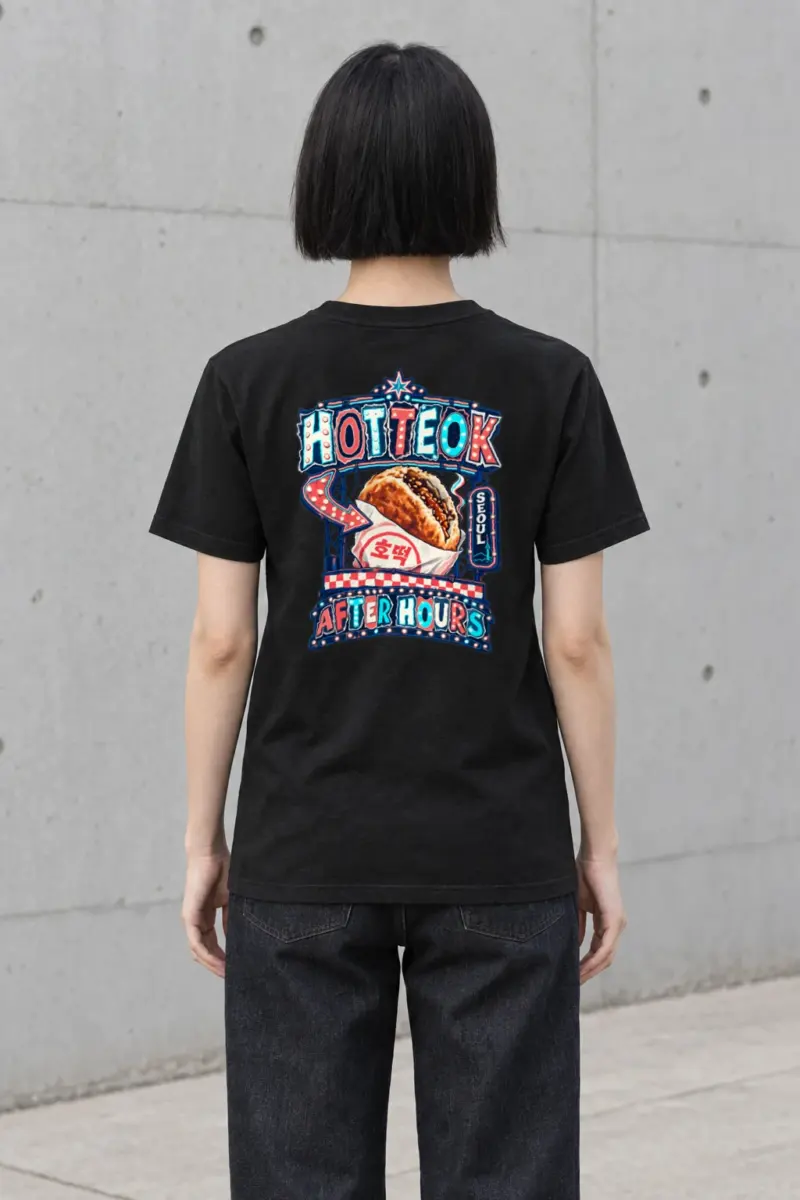 "Hotteok After Hours" Heavyweight Unisex Crewneck T-shirt | Gildan 5000