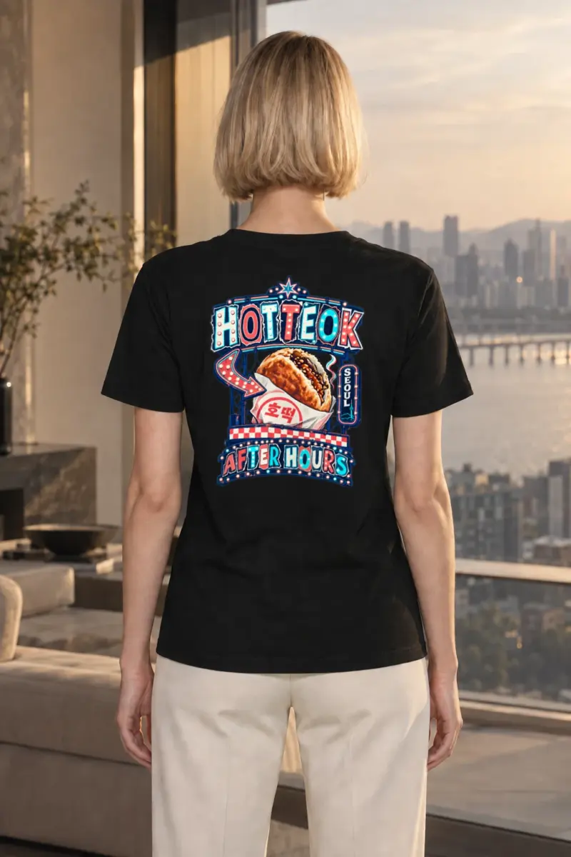 "Hotteok After Hours" Heavyweight Unisex Crewneck T-shirt | Gildan 5000