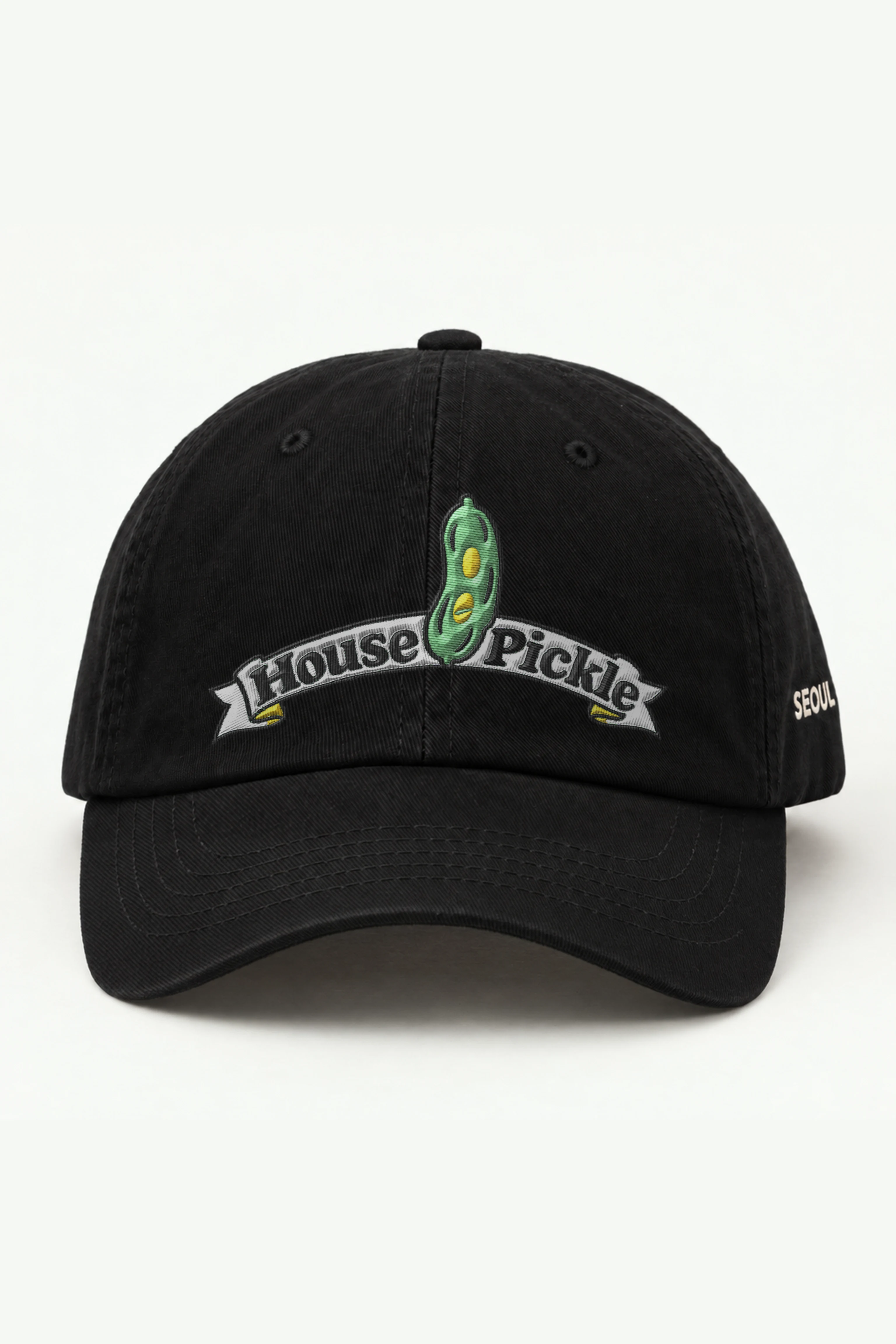 "House Pickle" Classic Dad Hat · Embroidered — black/cap-front