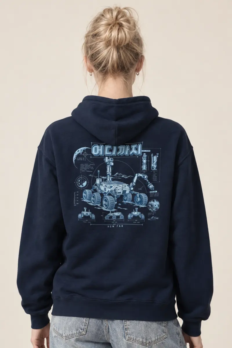 "How Far Robotic Rover" Heavy Blend Unisex Pullover Hoodie