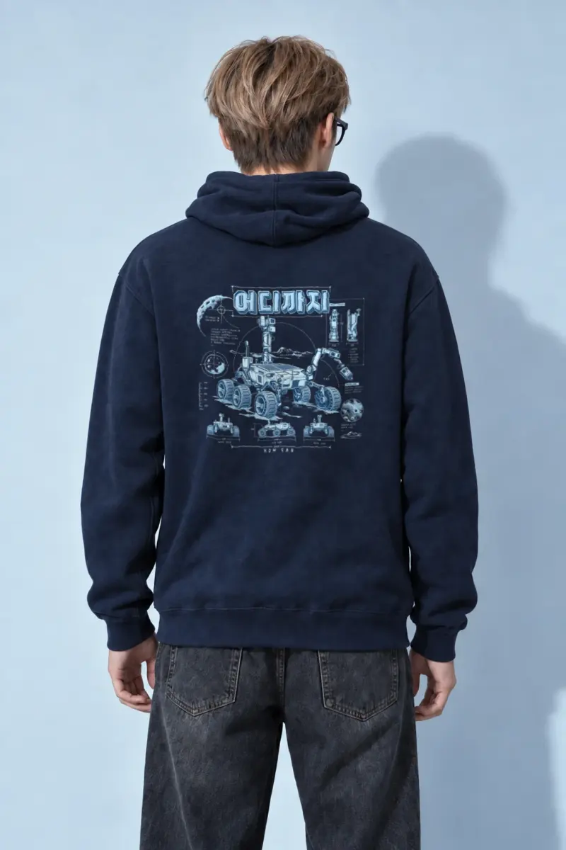 "How Far Robotic Rover" Heavy Blend Unisex Pullover Hoodie