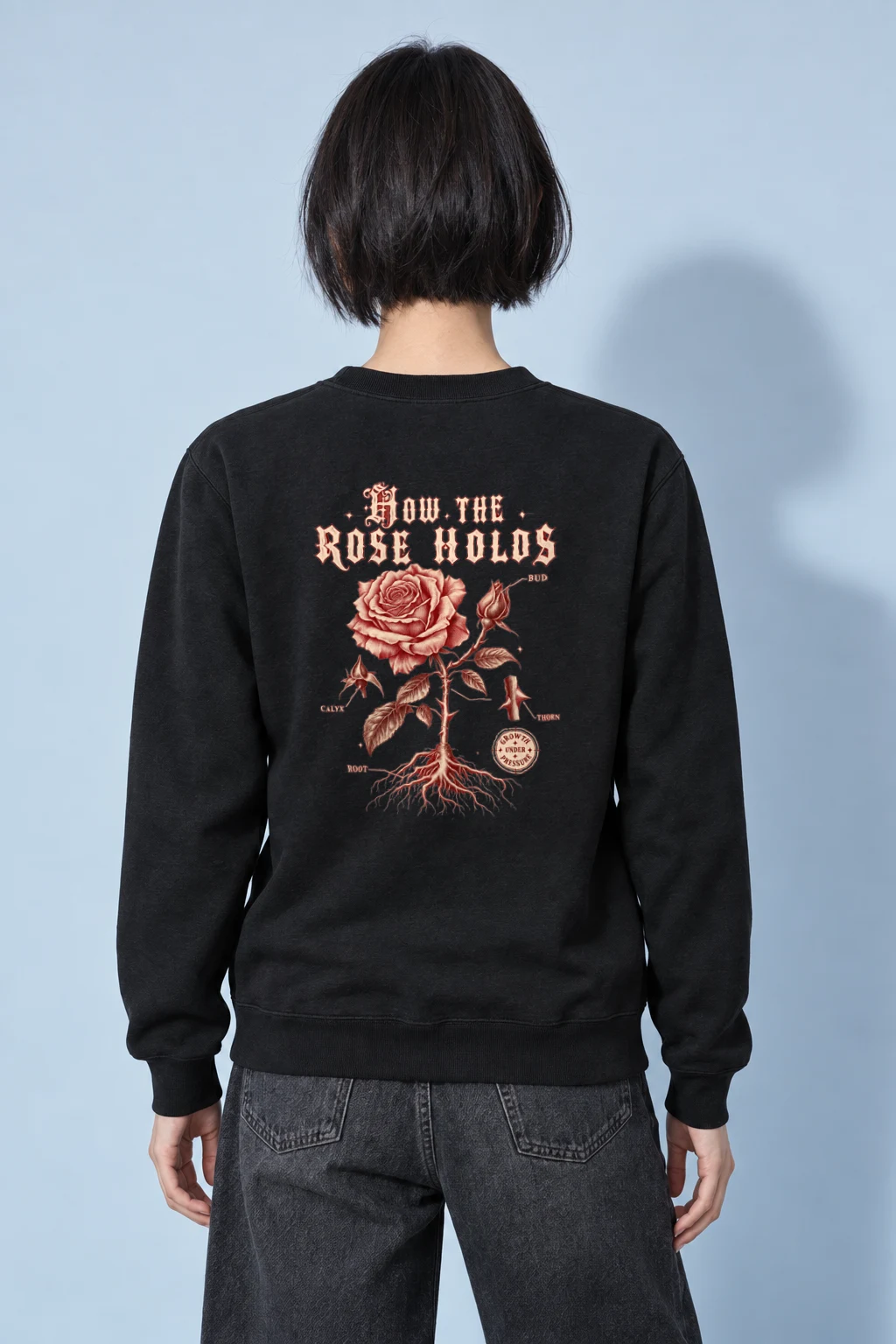 "How The Rose Holds" Heavy Blend Unisex Crewneck Sweatshirt