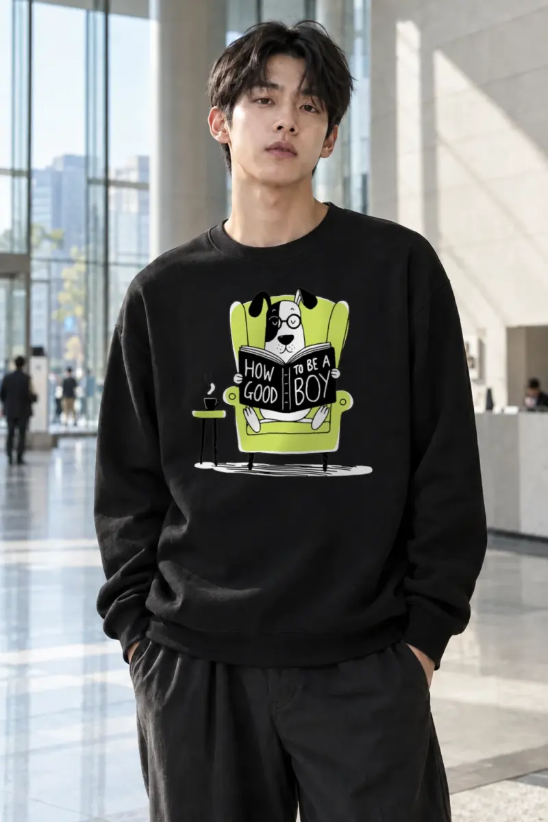 “How To Be A Good Boy” Heavy Blend Unisex Crewneck Sweatshirt | Gildan 18000