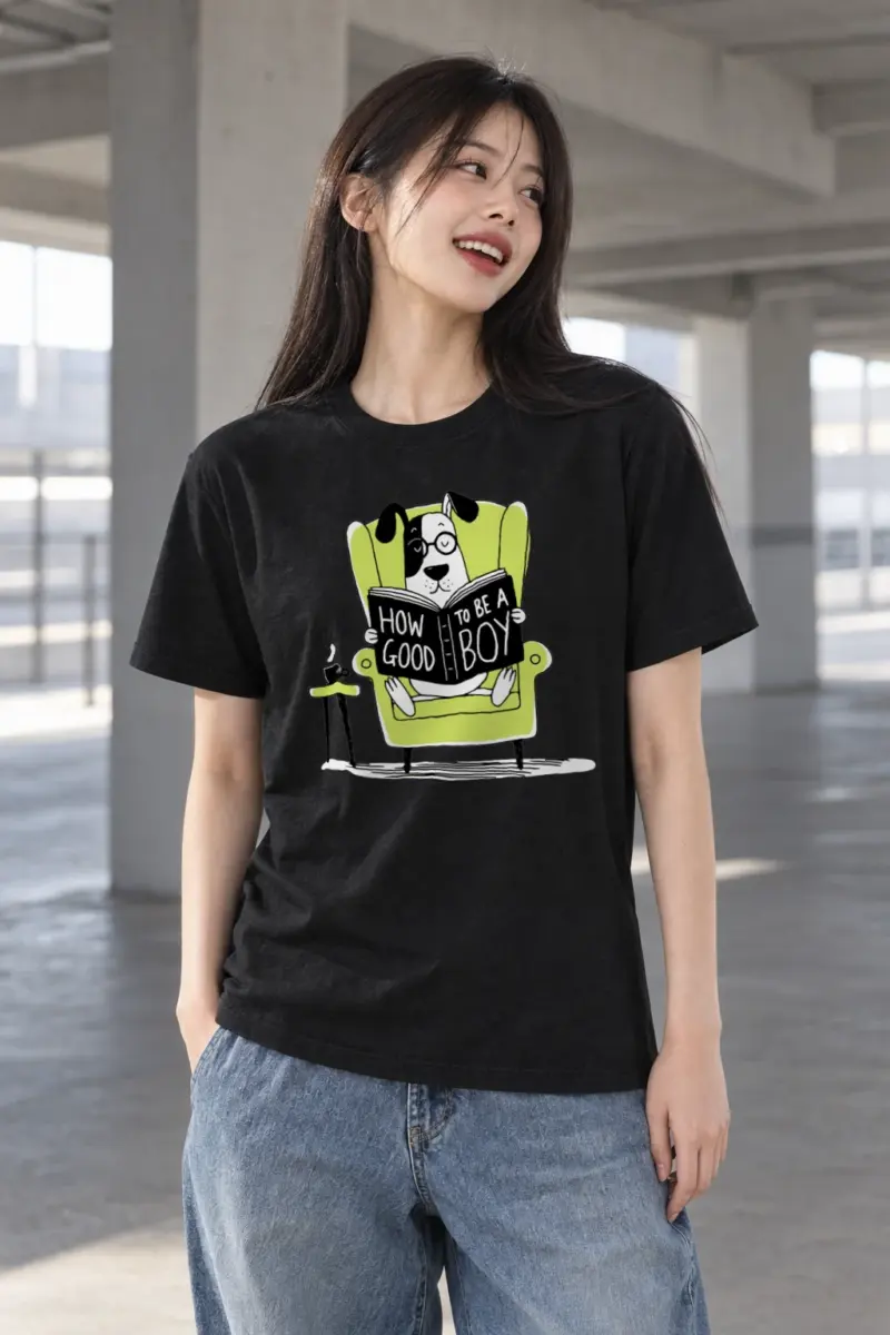 "How To Be A Good Boy" Heavyweight Unisex Crewneck T-shirt