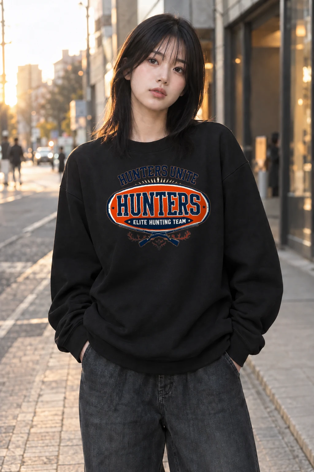 "Hunters Unite" Heavy Blend Unisex Crewneck Sweatshirt | Gildan 18000