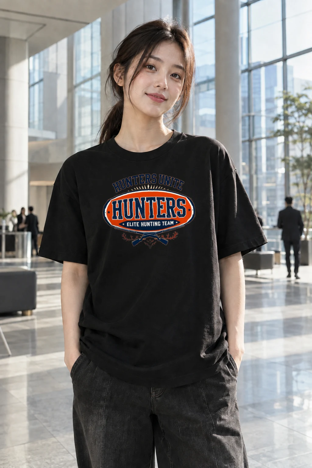 "Hunters Unite" Heavyweight Unisex Crewneck T-shirt | Gildan 5000