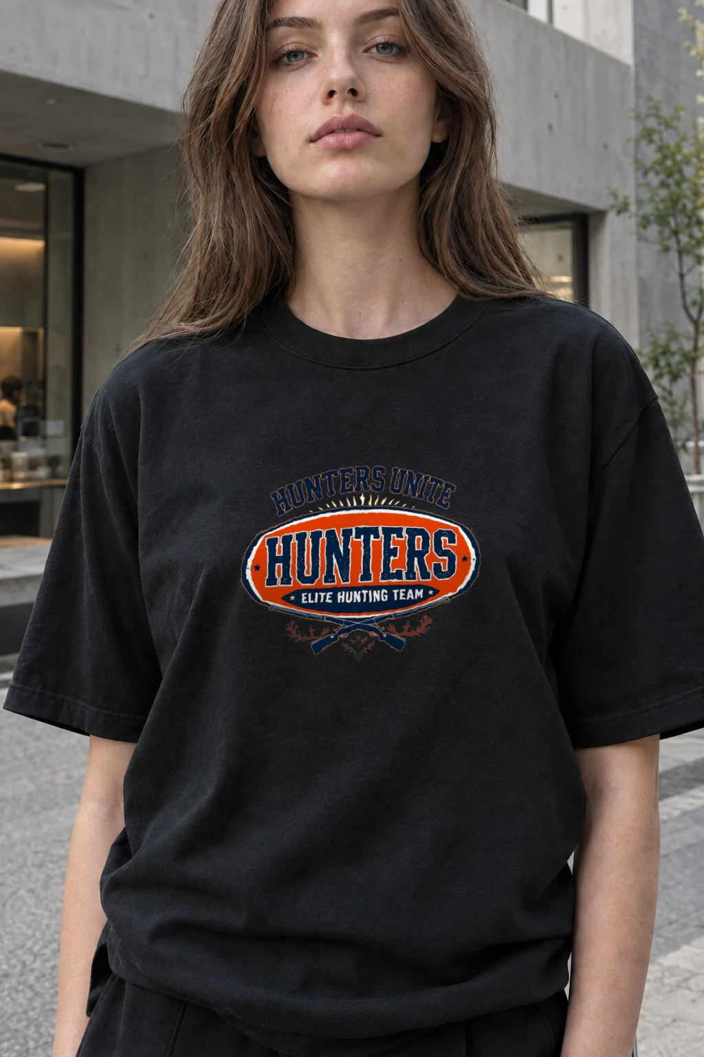 "Hunters Unite" Heavyweight Unisex Crewneck T-shirt | Gildan 5000