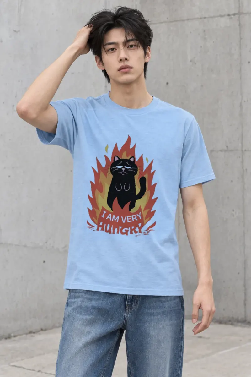 "I Am Very Hungry" Heavyweight Unisex Crewneck T-shirt