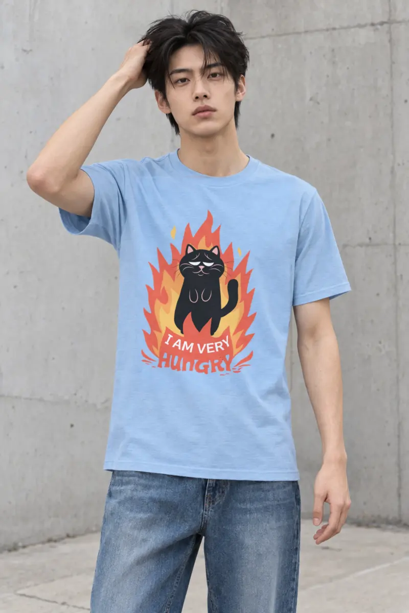 "I Am Very Hungry" Heavyweight Unisex Crewneck T-shirt