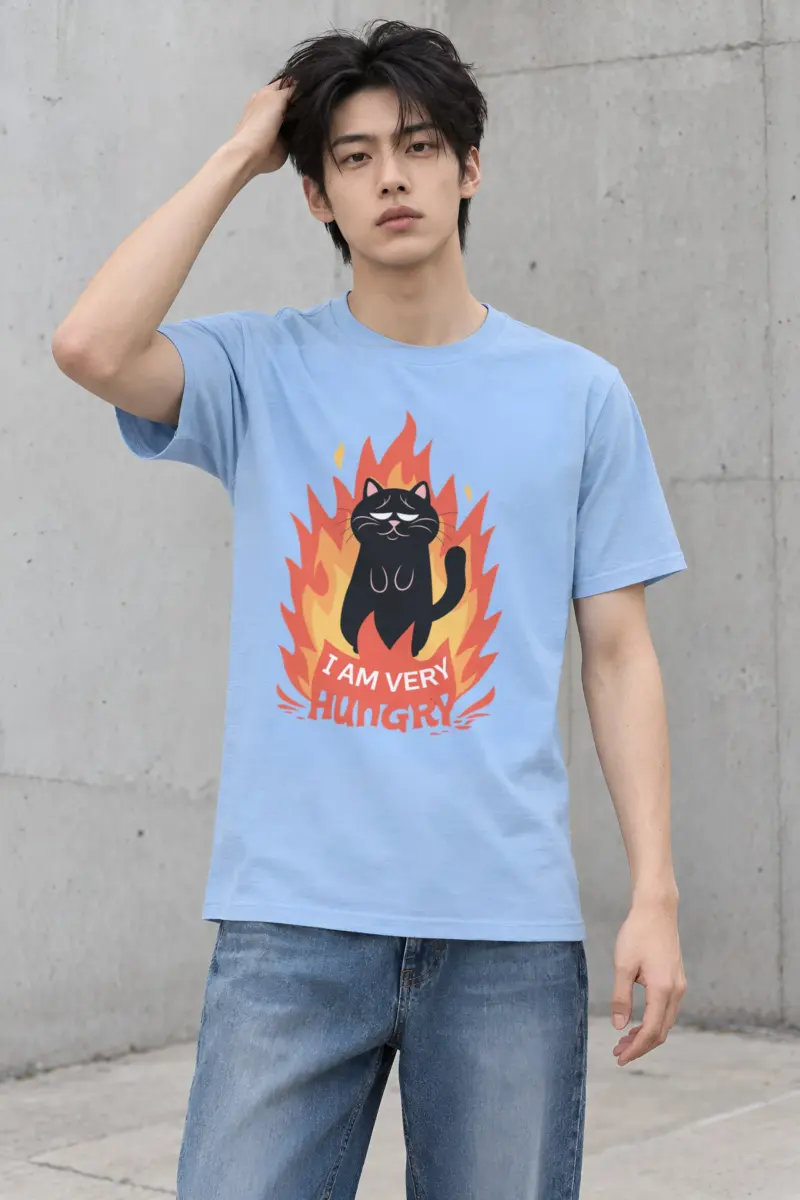 "I Am Very Hungry" Heavyweight Unisex Crewneck T-shirt