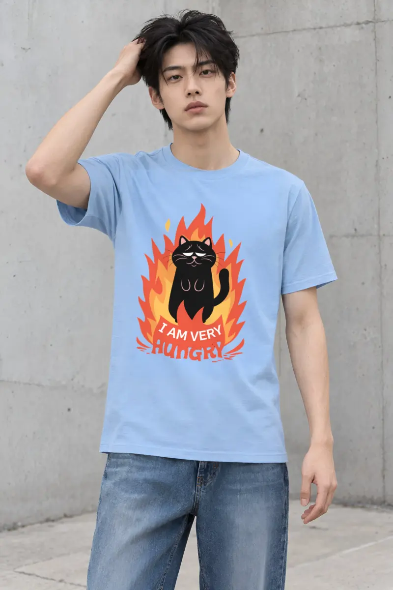 "I Am Very Hungry" Heavyweight Unisex Crewneck T-shirt