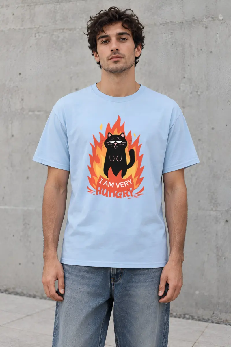 "I Am Very Hungry" Heavyweight Unisex Crewneck T-shirt
