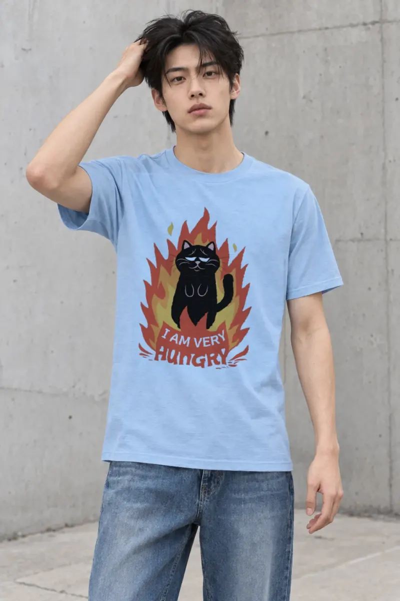 "I Am Very Hungry" Heavyweight Unisex Crewneck T-shirt