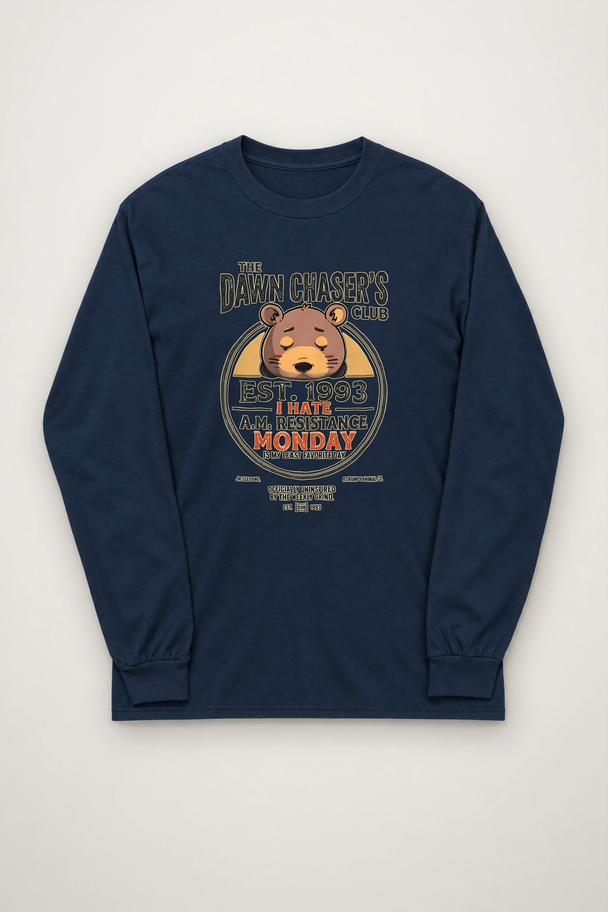 "I Hate A.M." Unisex Longsleeve T-shirt