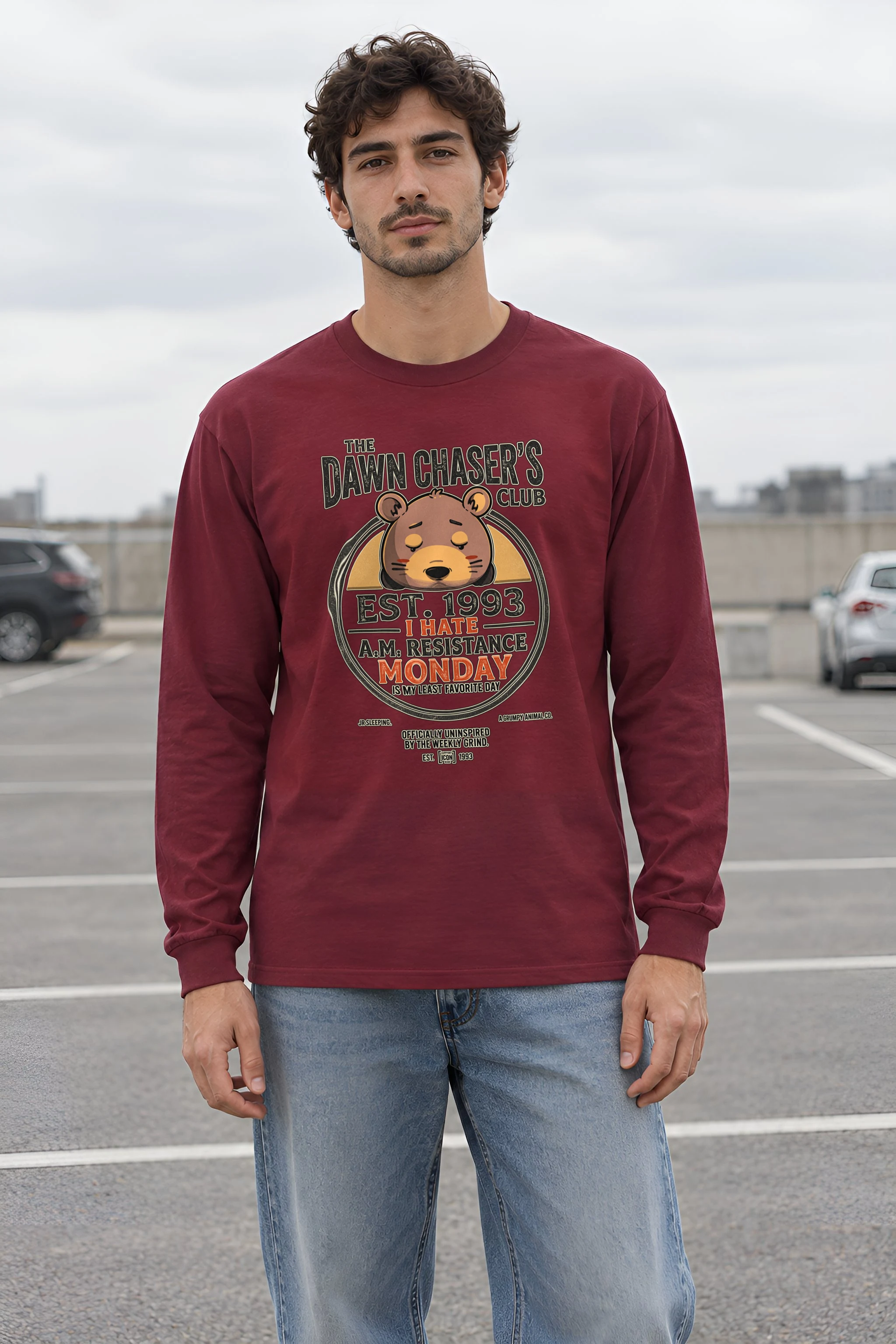 "I Hate A.M." Unisex Longsleeve T-shirt