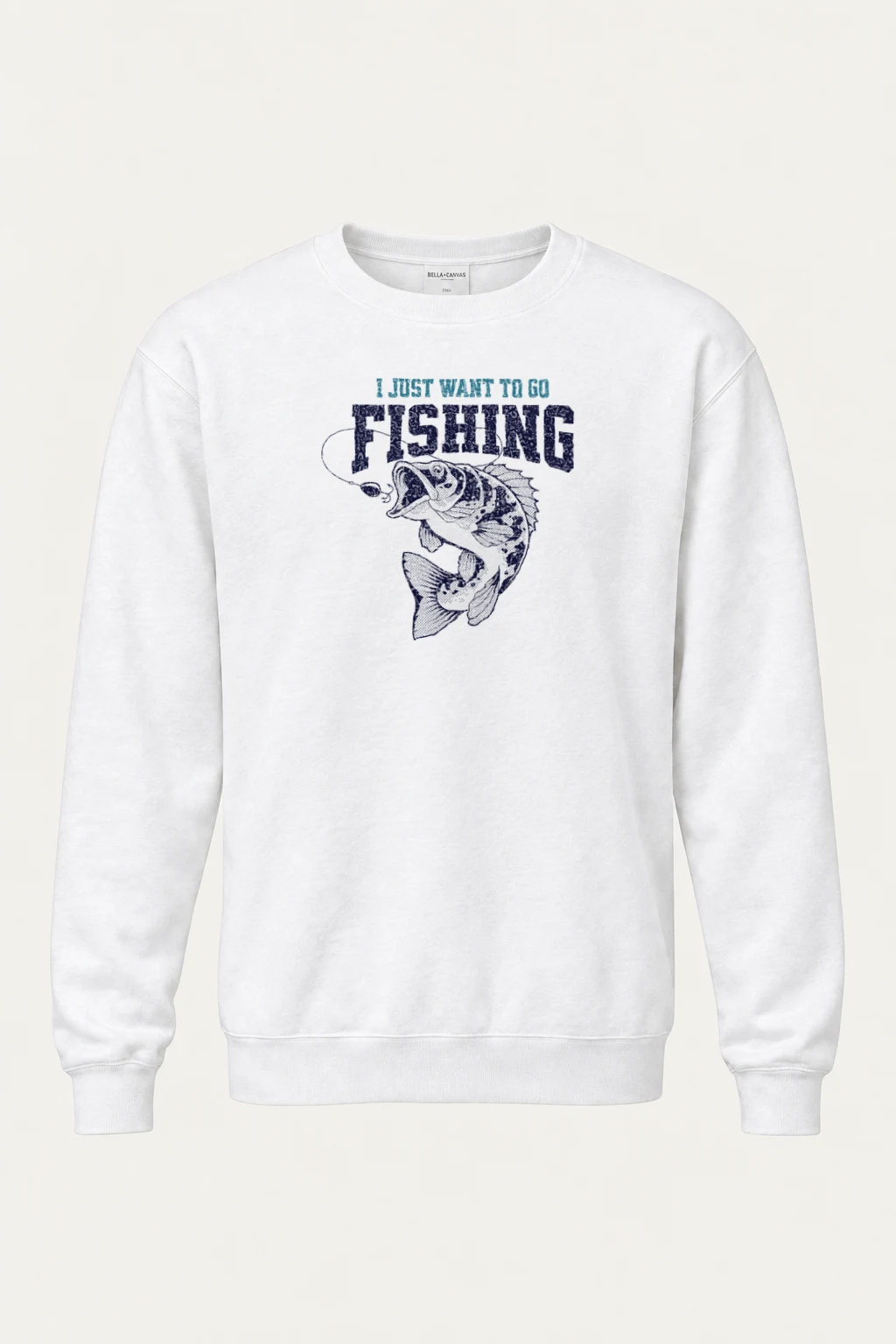 "I Just Want To Go Fishing" Heavy Blend Unisex Crewneck Sweatshirt | Gildan 18000