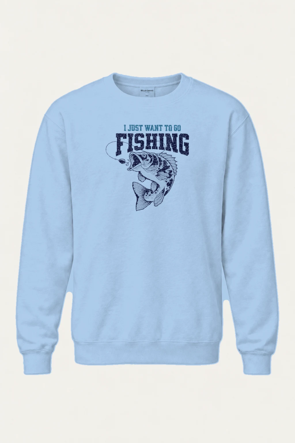 "I Just Want To Go Fishing" Heavy Blend Unisex Crewneck Sweatshirt | Gildan 18000