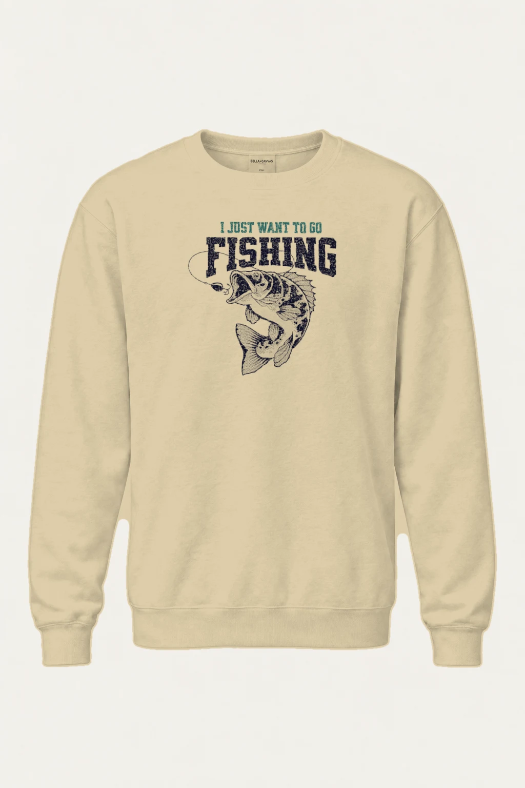"I Just Want To Go Fishing" Heavy Blend Unisex Crewneck Sweatshirt | Gildan 18000