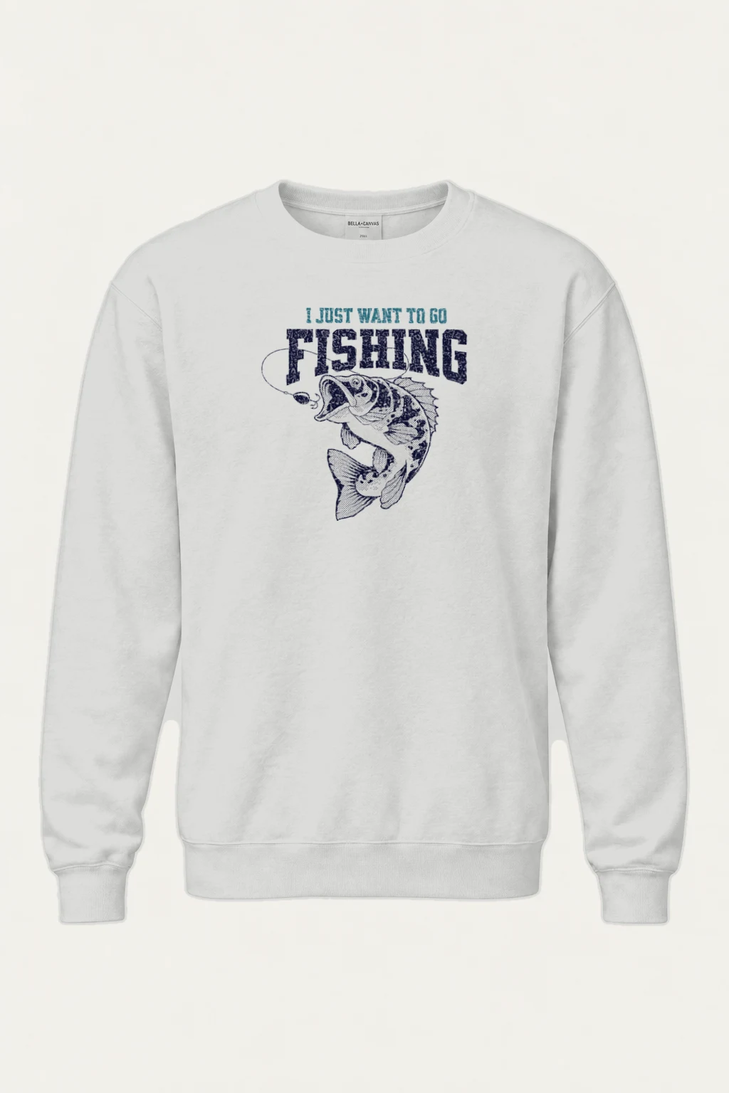 "I Just Want To Go Fishing" Heavy Blend Unisex Crewneck Sweatshirt | Gildan 18000